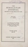 The Himalayan Journal Records of the Himalayan Club