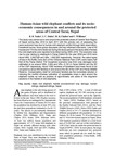 Human-Asian wild elephant conflicts and its socio-economic consequences in and around the protected areas of Central Tarai, Nepal / YADAV, B.R. in BANKO JANAKARI - वनको जानकारी :