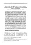 Local people’s perception and awareness of climate change: a case study from community forests in Lamjung District, Western Nepal