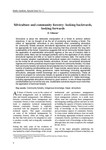 Silviculture and community forestry: looking backwards, looking forwards