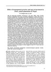 Effect of management practice and age on increment in Pinus patula plantations in Nepal