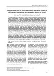 The pertinent role of forest inventory in making choice of silvicultural operations in community forests of Nepal