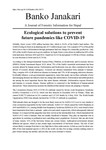Ecological solutions to prevent future pandemics like COVID-19