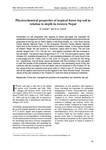 Physicochemical properties of tropical forest top soil in relation to depth in western Nepal